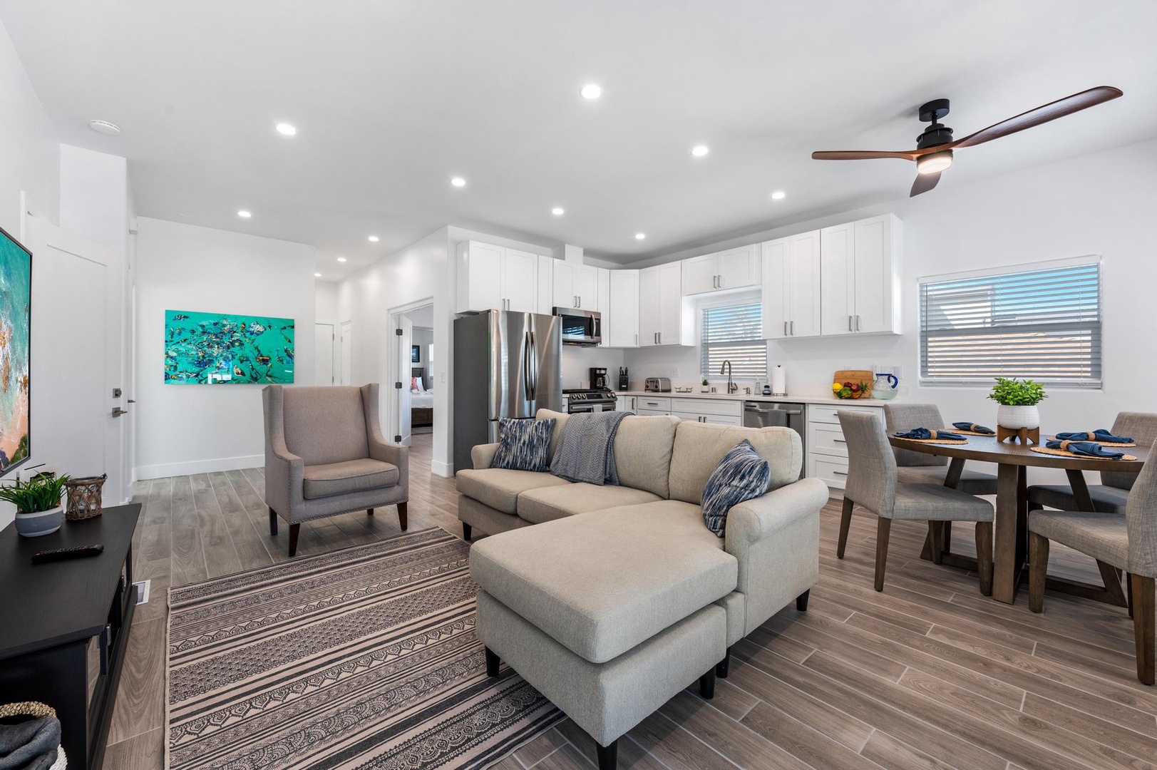 First level open floorplan