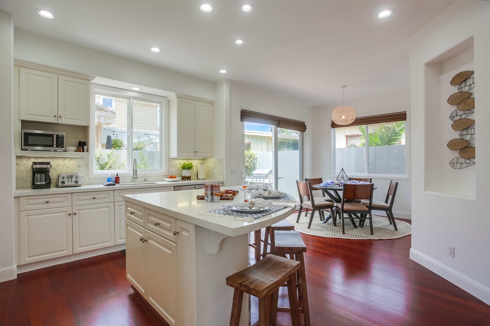 Open concept kitchen and dining