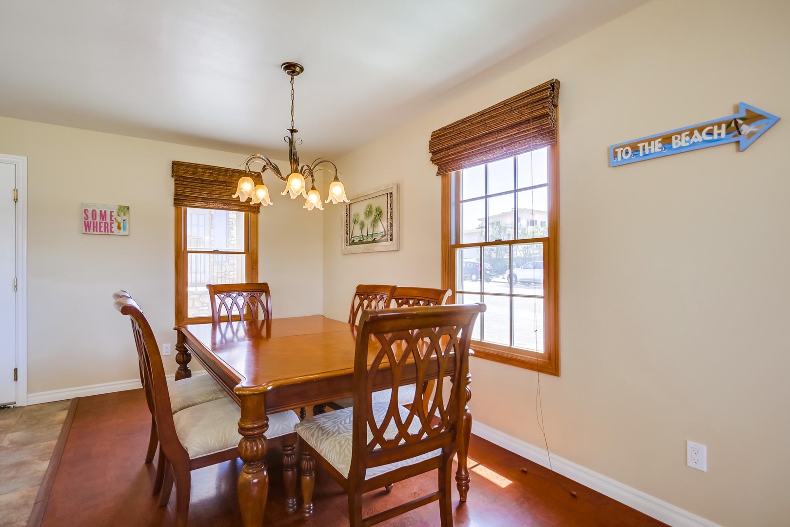 Bright and airy dining area