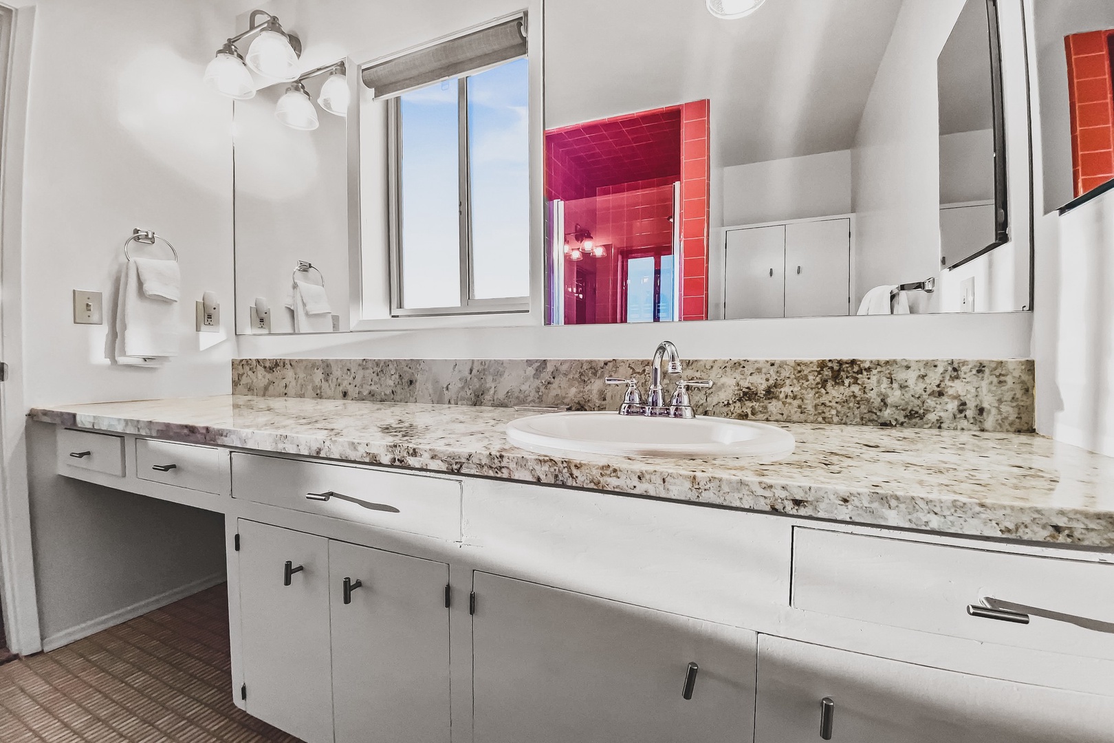 En suite bath with shower
