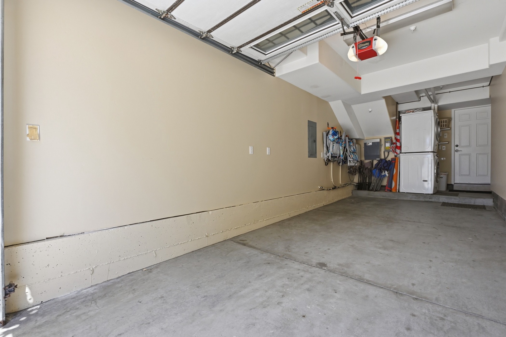 Attached one car garage with laundry
