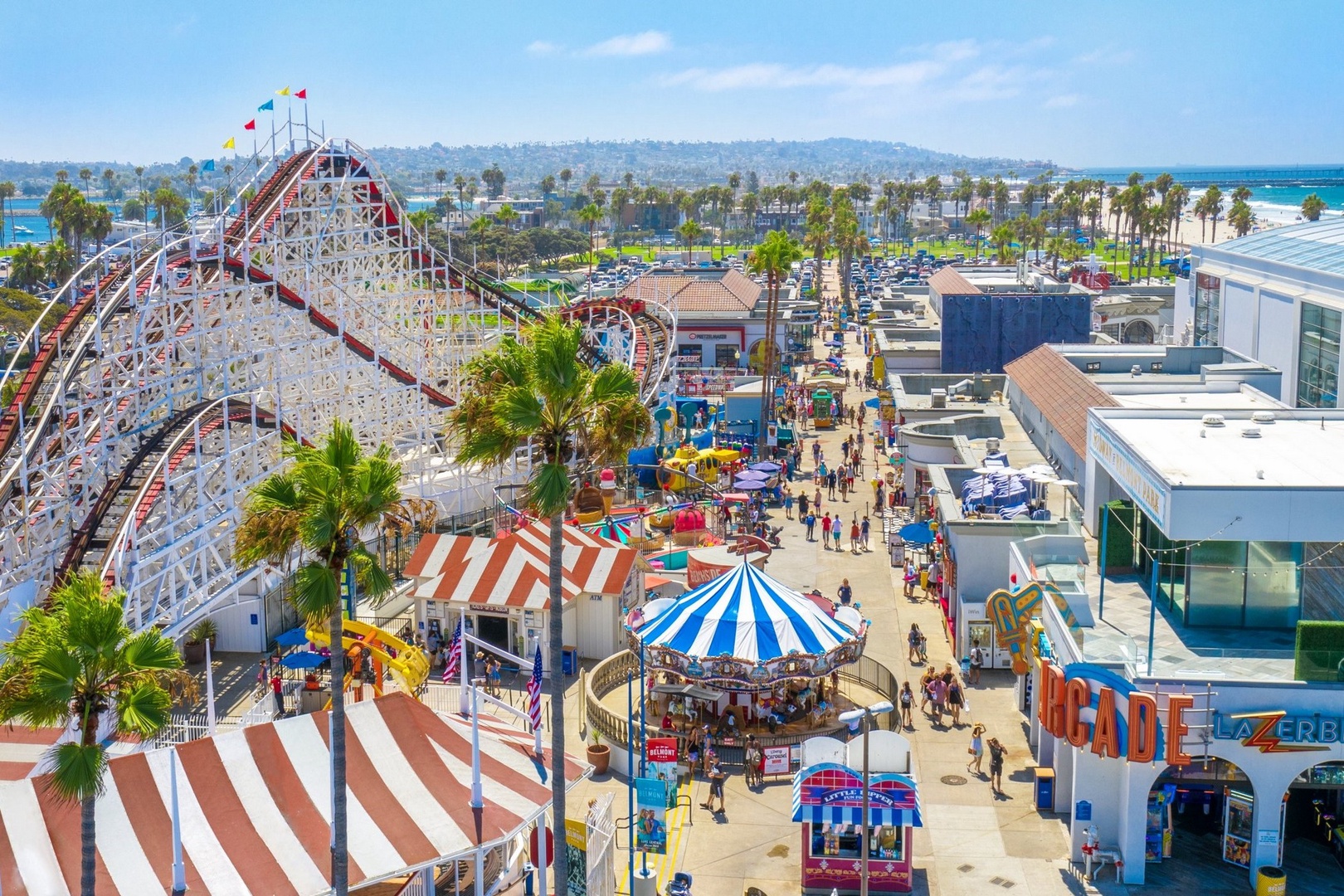 Belmont Park is a 10-minute walk