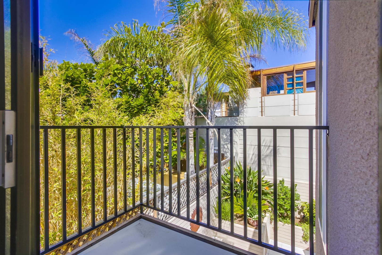 Private balcony off of bedroom 1