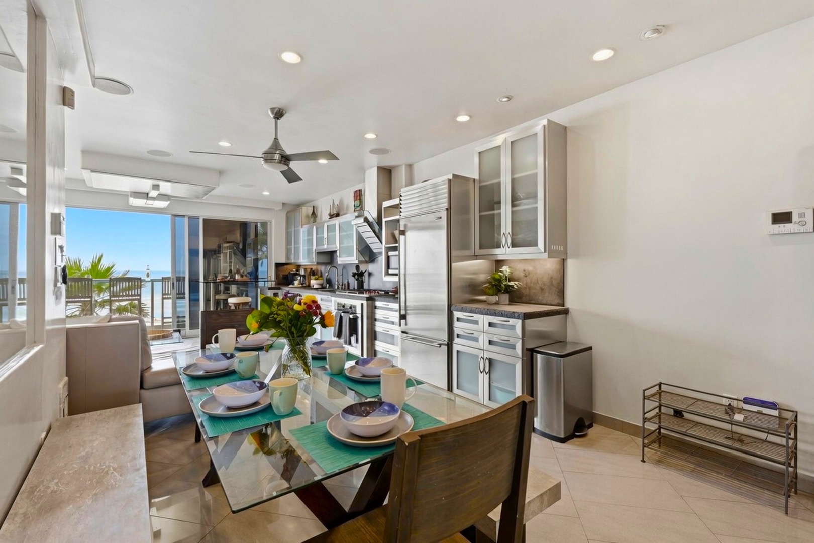 Enjoy ocean view dining with friends and family