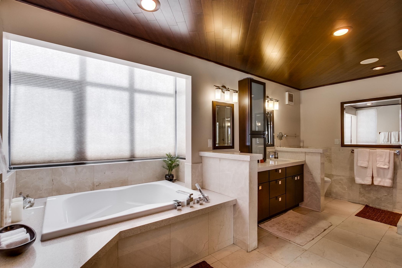 Jetted tub in master bath