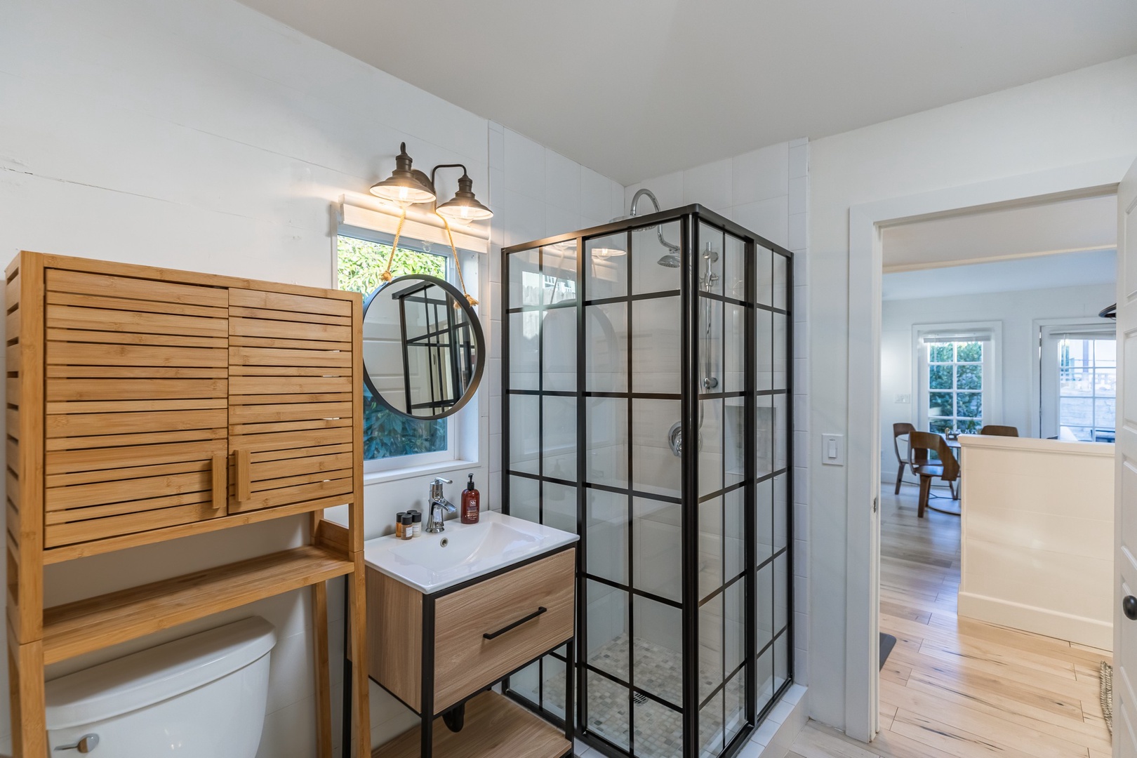 Bathroom adjacent to the bedroom