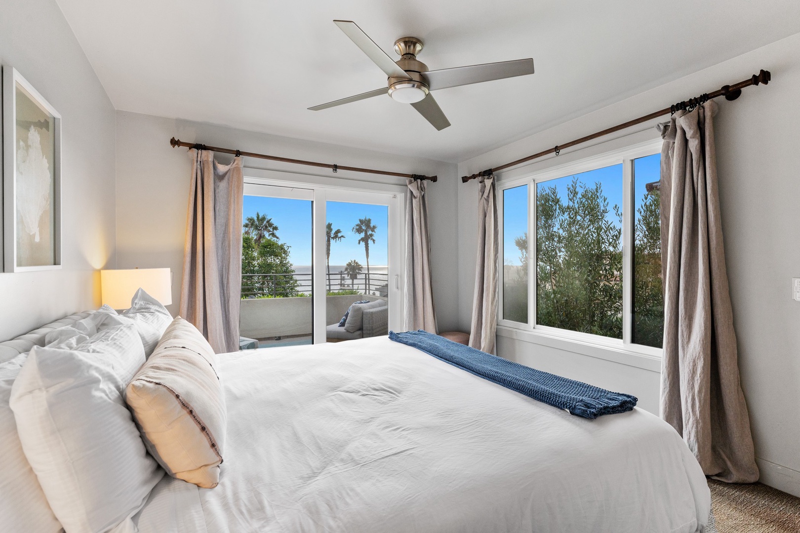 Bedroom 3: King bed and private balcony