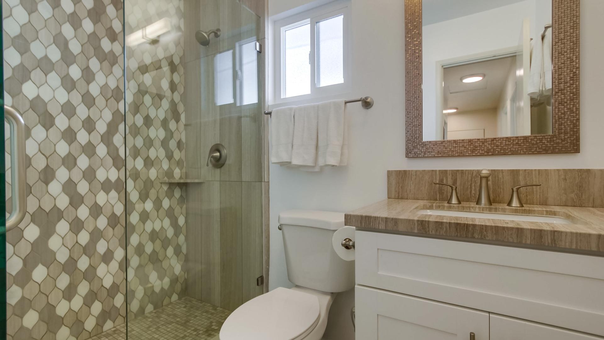 Bathroom with walk-in shower