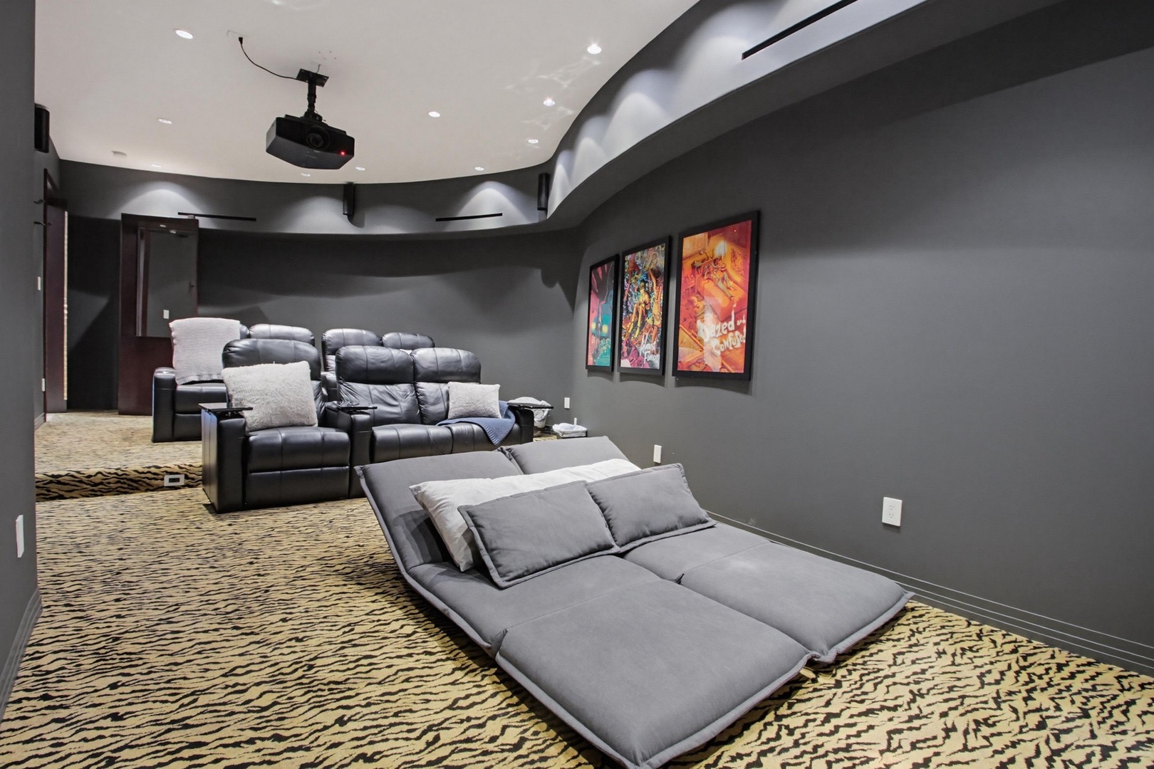 Plush seating & loungers - perfect for movie nights