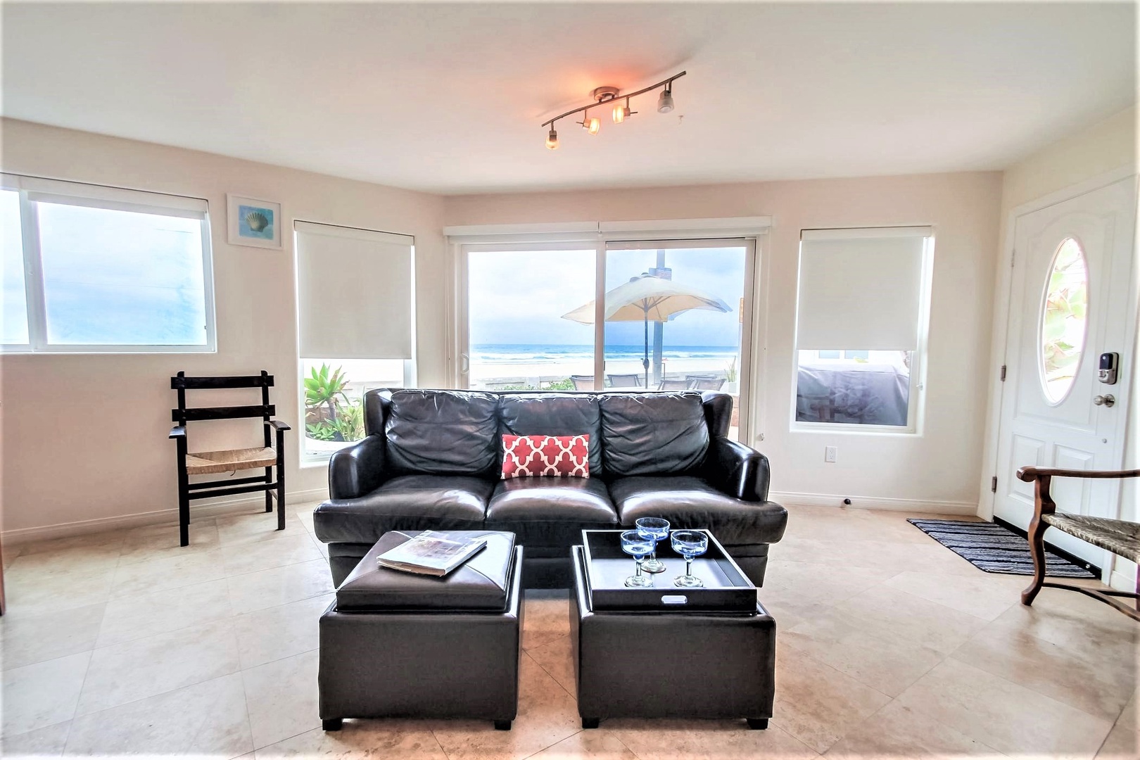 Living area with ocean view