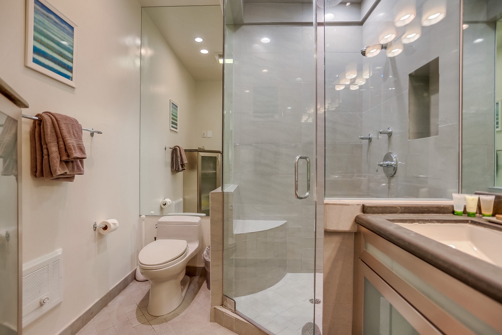 Hall bathroom with shower