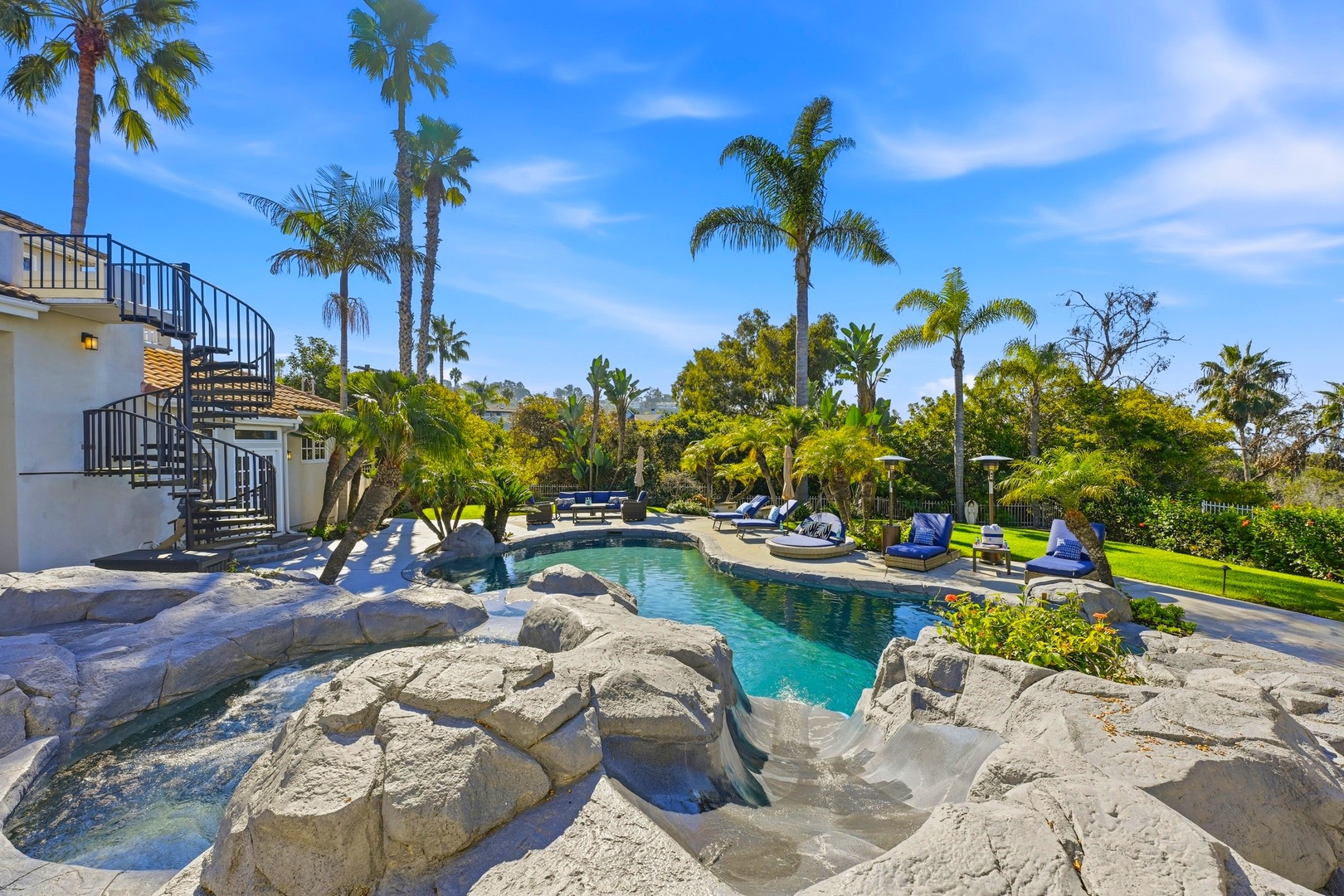 Endless fun on the water slide