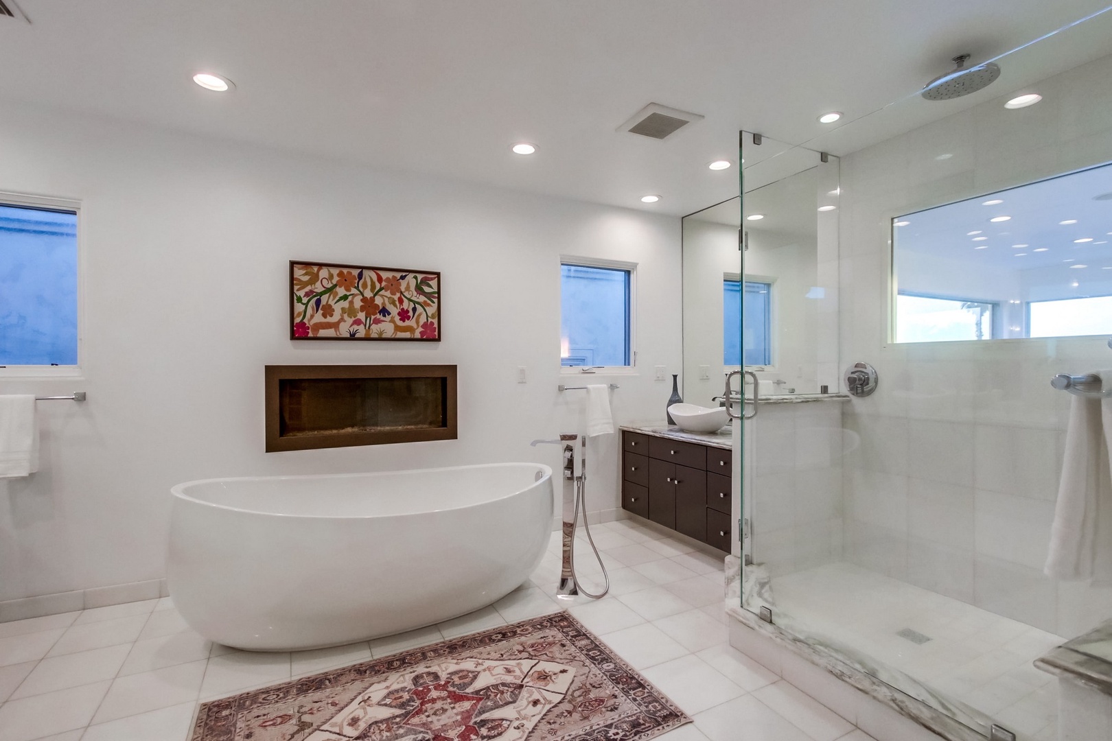 Primary Suite Bathroom with Shower and Soaking Tub