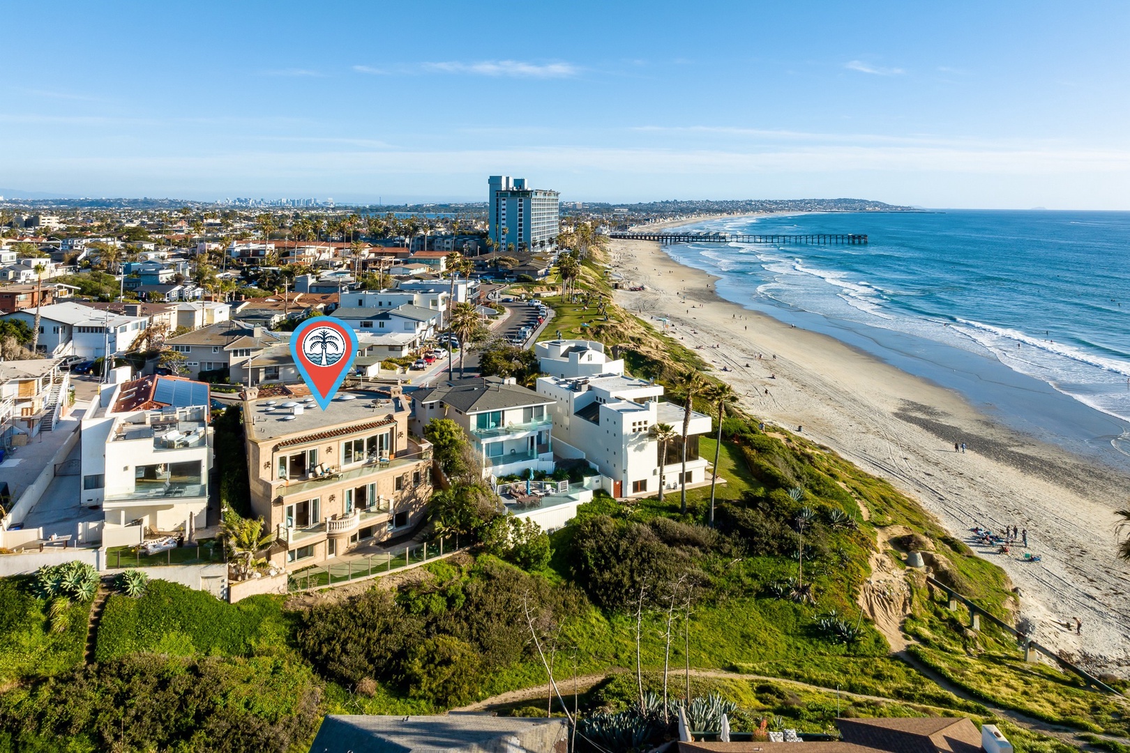 Looking south towards Mission Beach