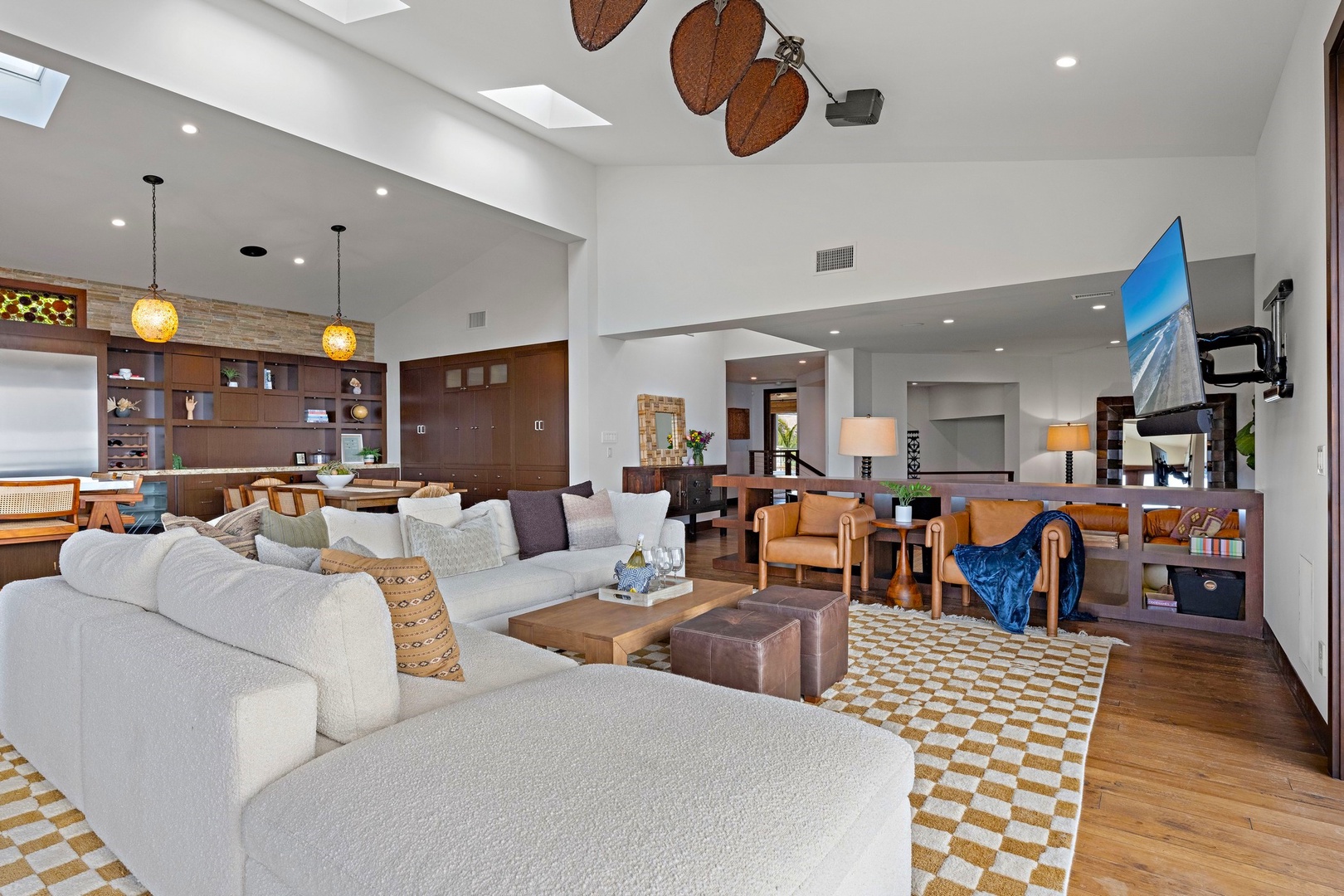Comfortable sofa in the living area
