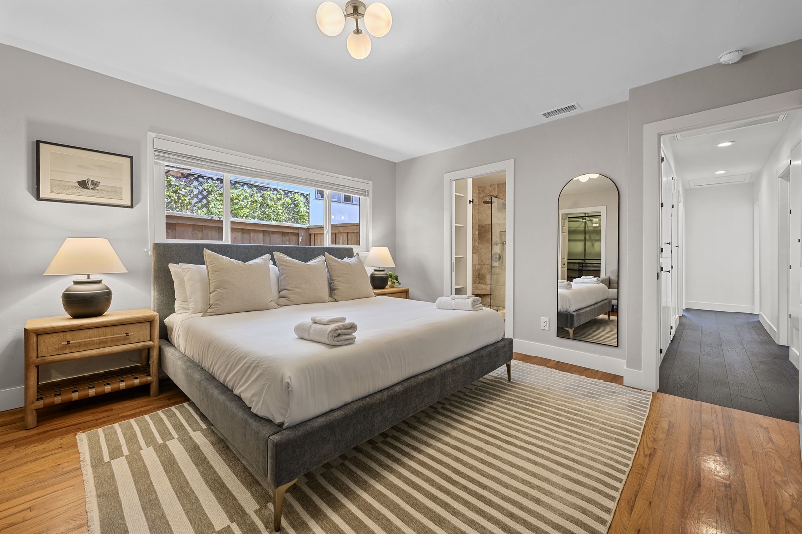 Primary suite with king bed