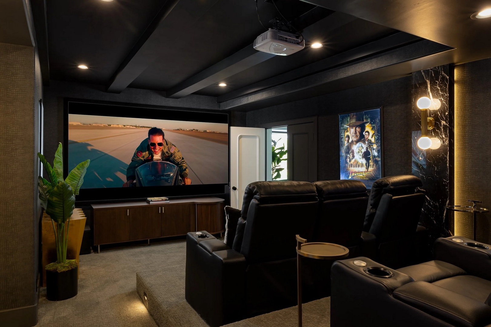 Sink into luxurious leather recliners and enjoy your own private cinema experience with a massive screen and premium sound system.