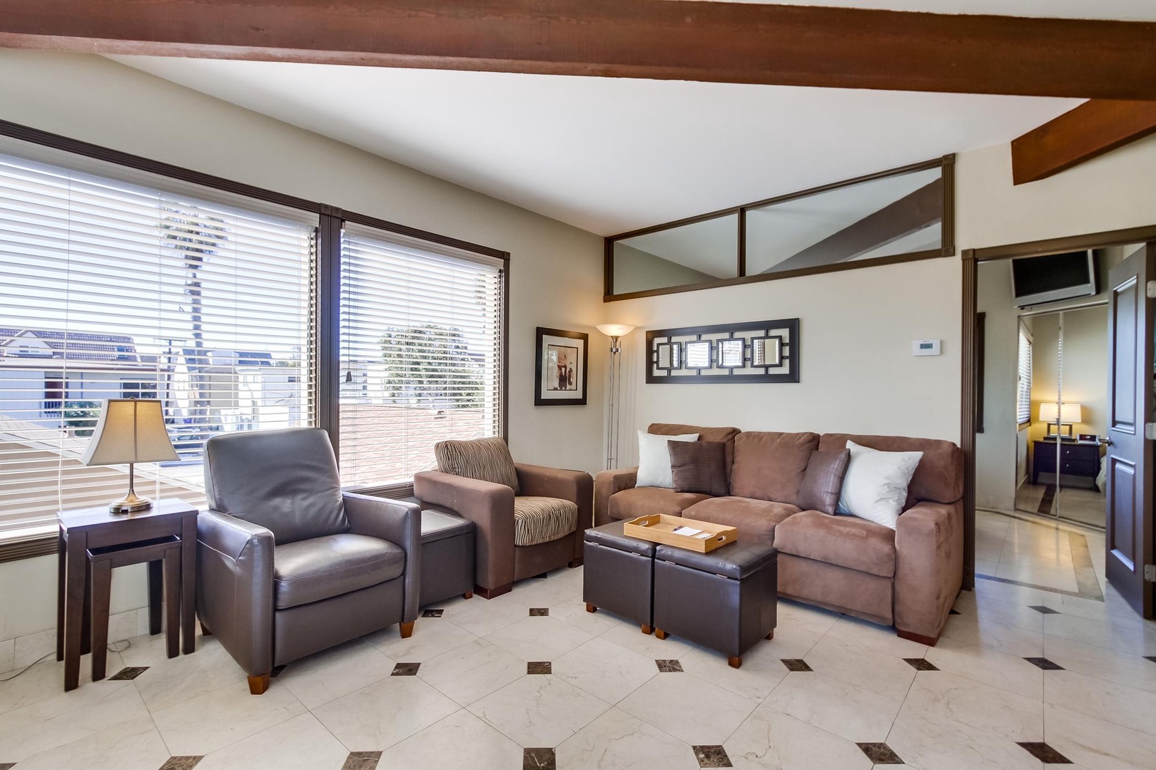 Comfortable seating in living area