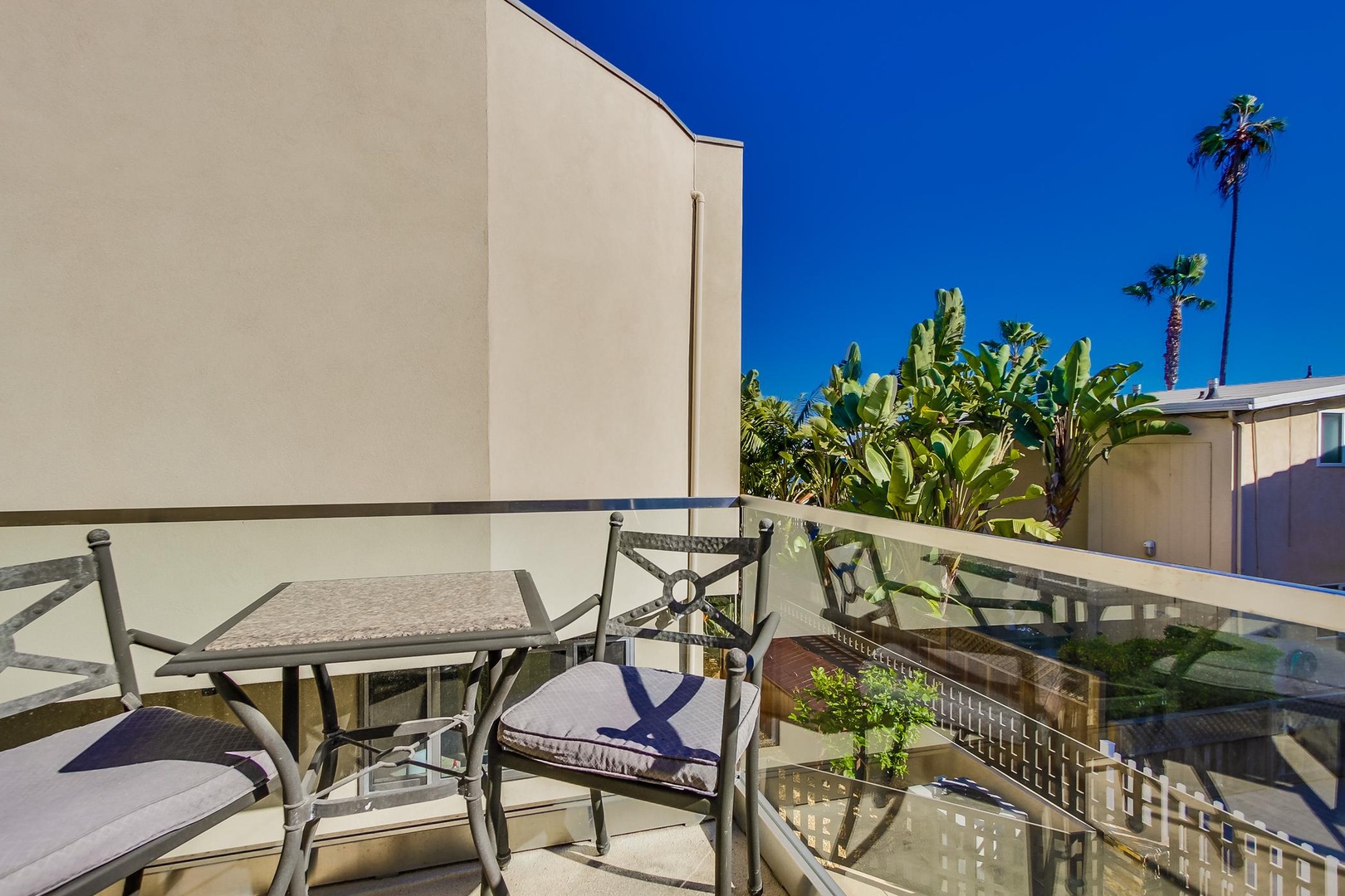 Balcony and table off the living area