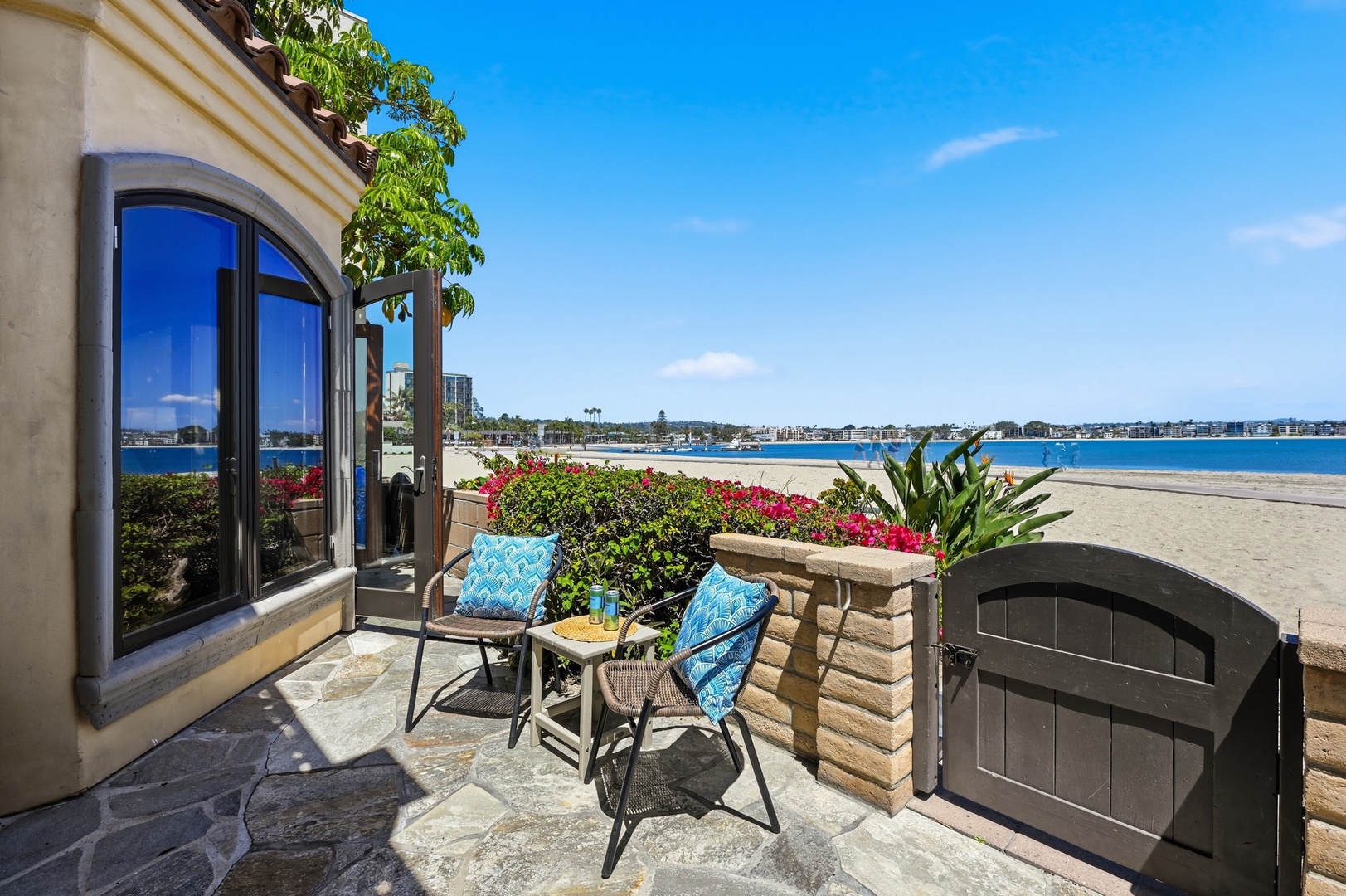 Step onto the Mission Bay terrace and enjoy the sunshine
