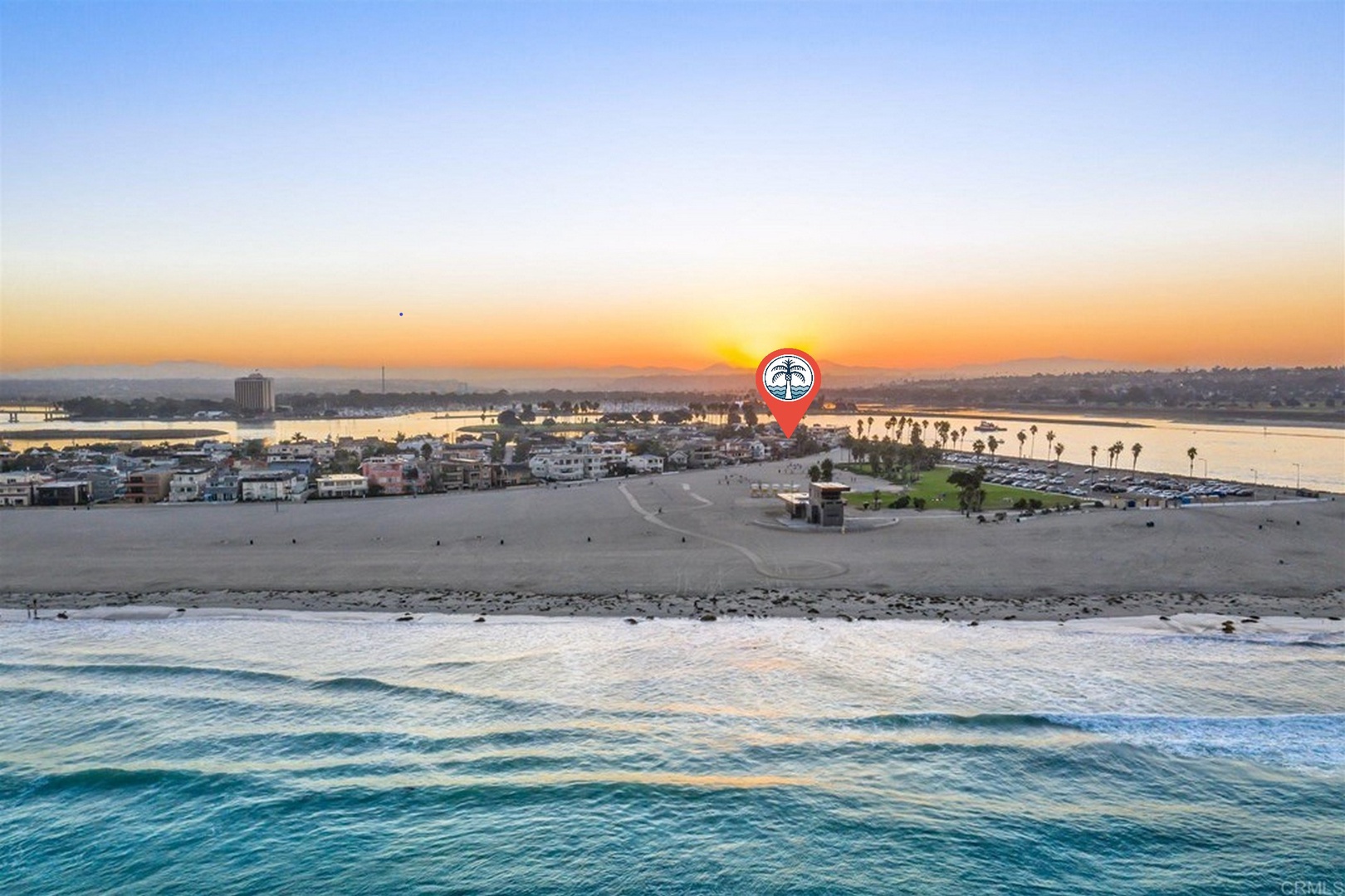 Sunrise view from the ocean