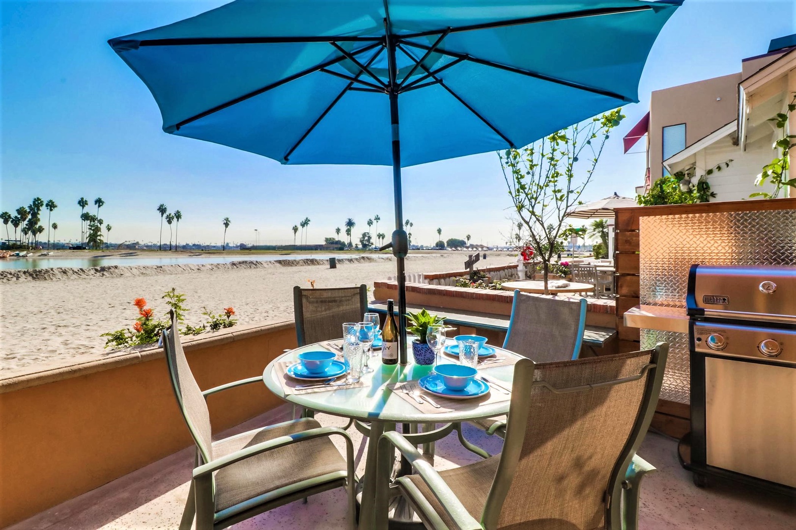 Patio dining for four