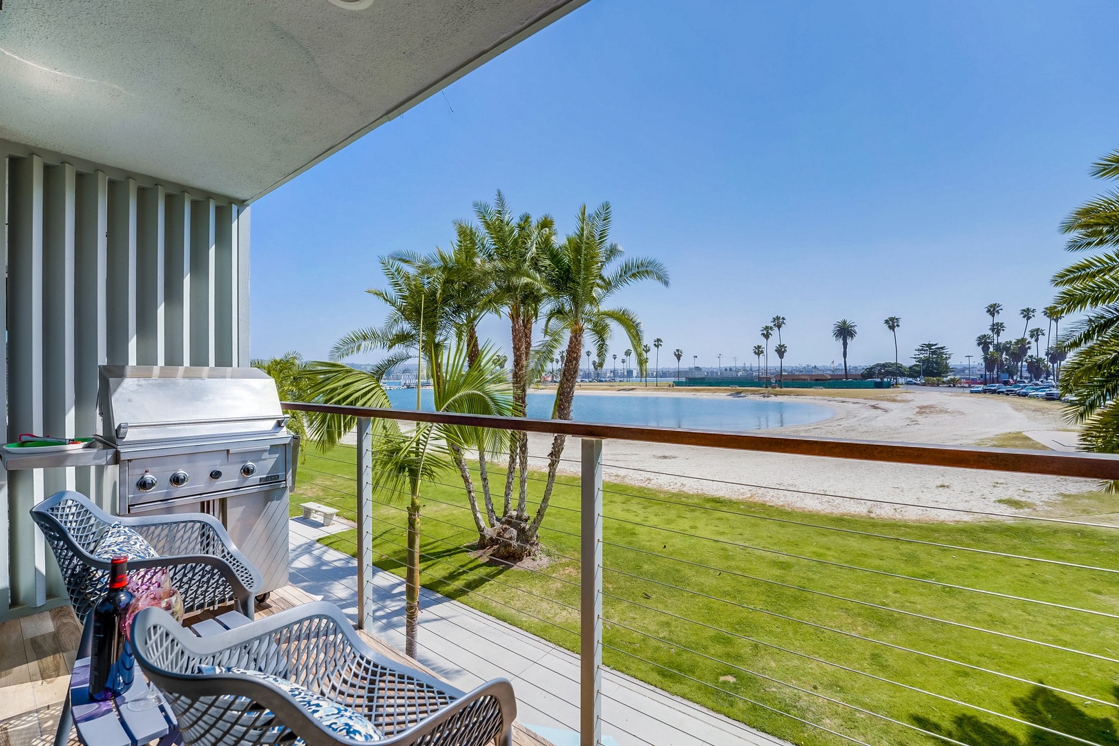 Bay front patio seating