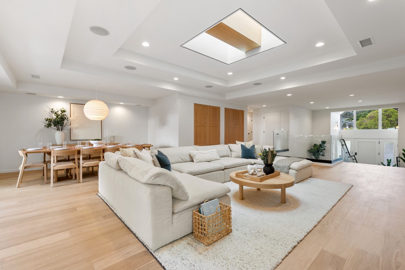 Living area towards the dining area