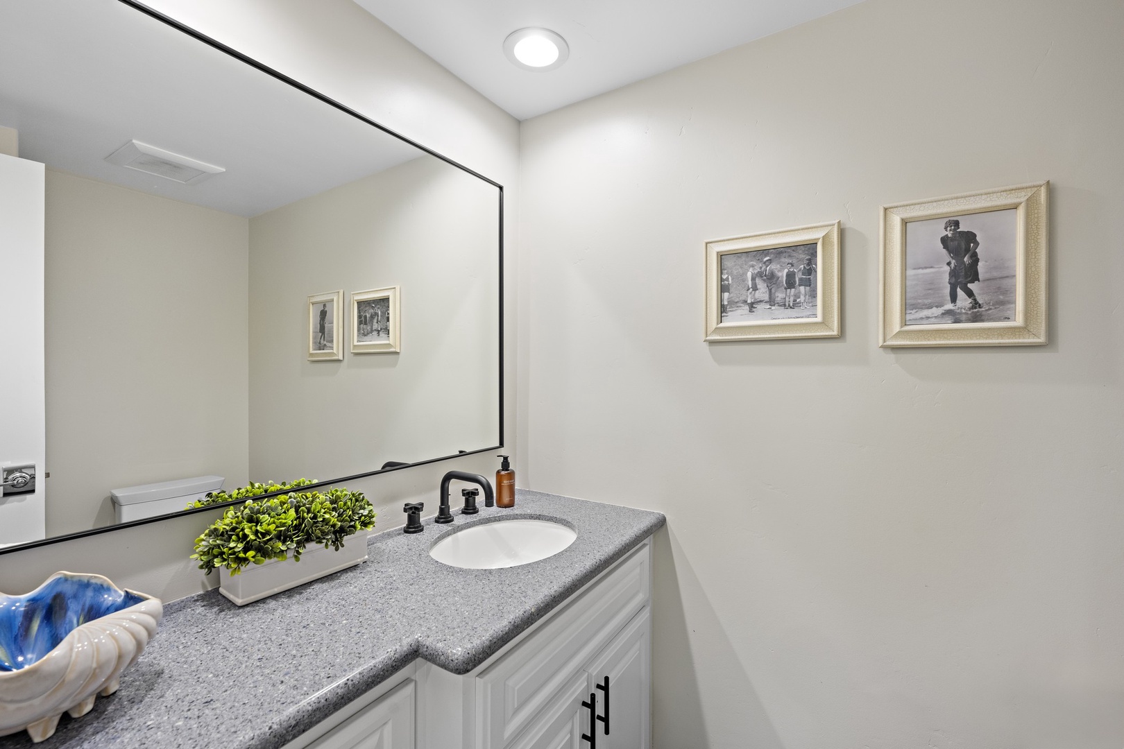 Main level powder bathroom