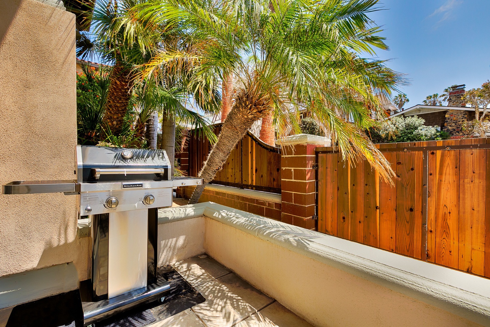 BBQ located on patio
