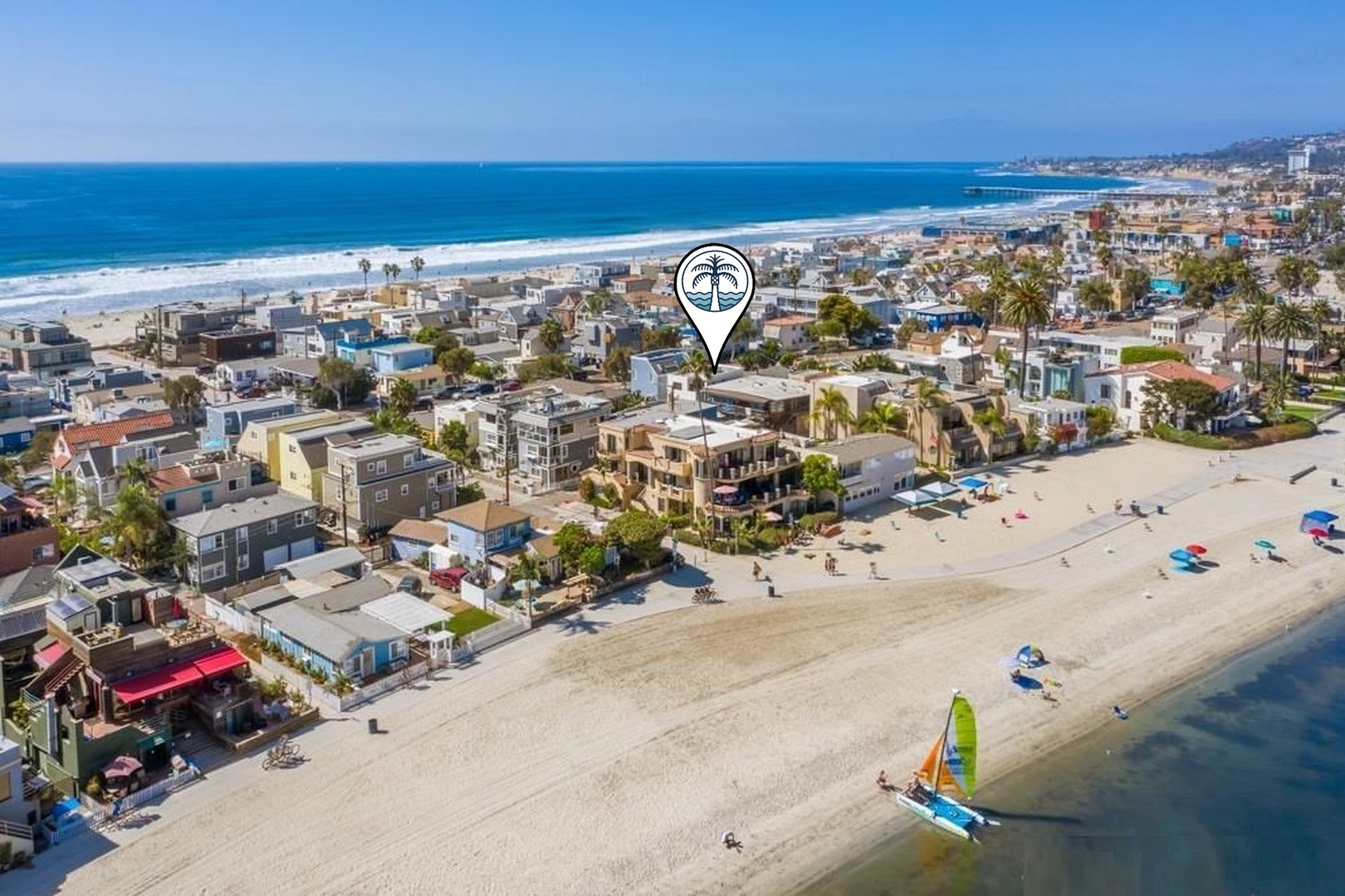 Just off the bay and ocean