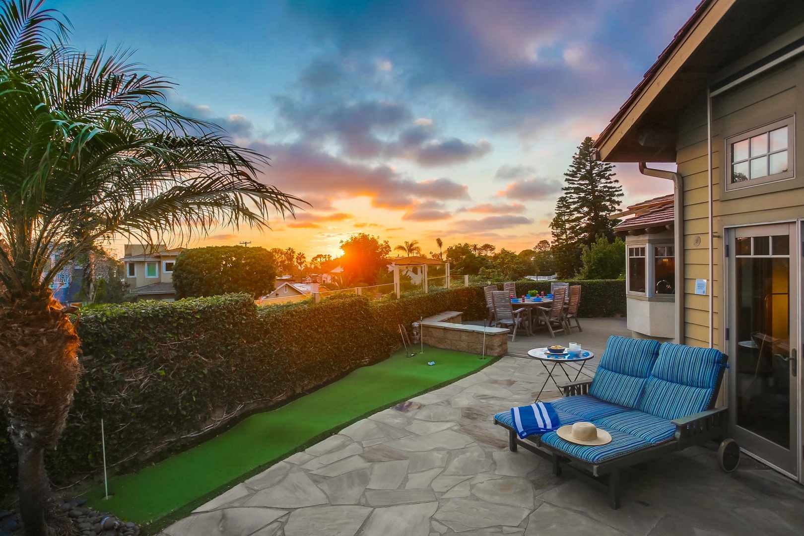 Sunset lounges on the terrace