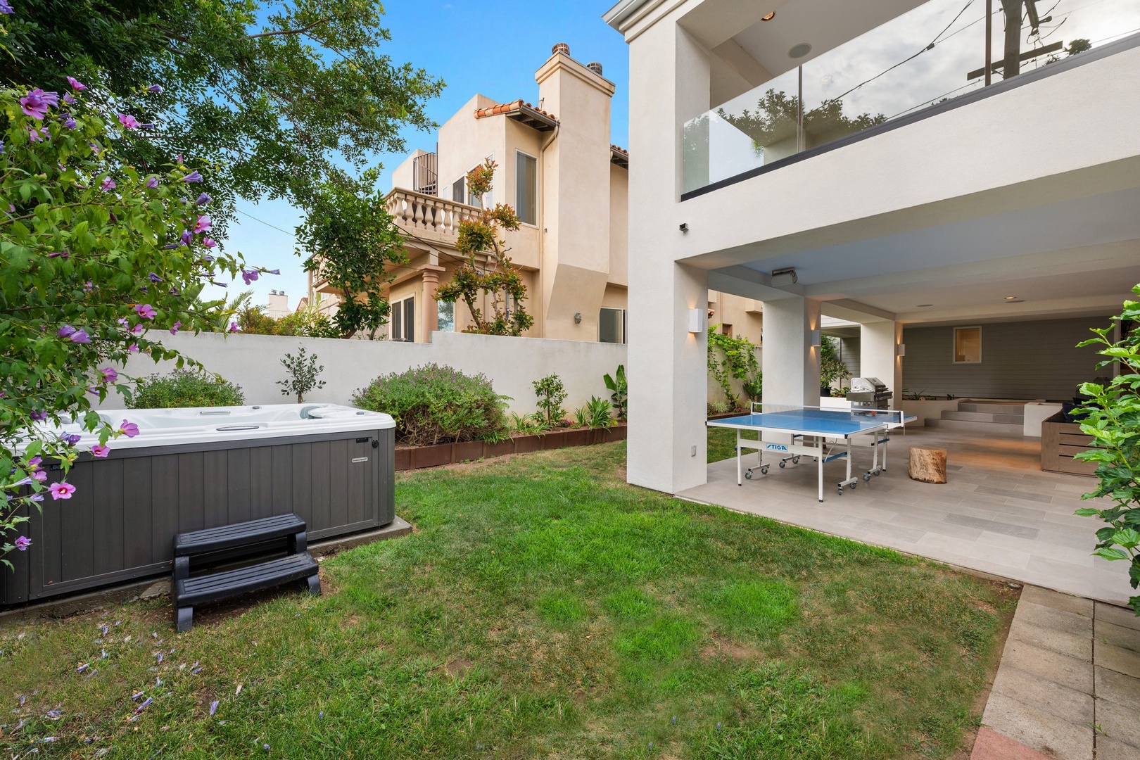 Adjacent hot tub