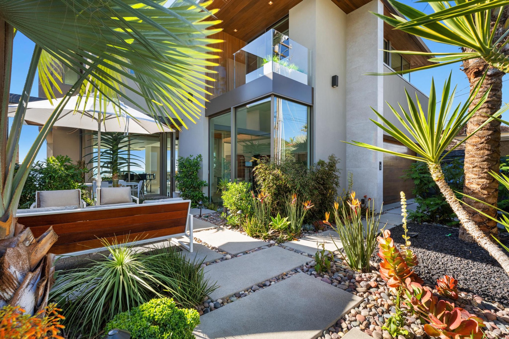 Enclosed and sunny courtyard