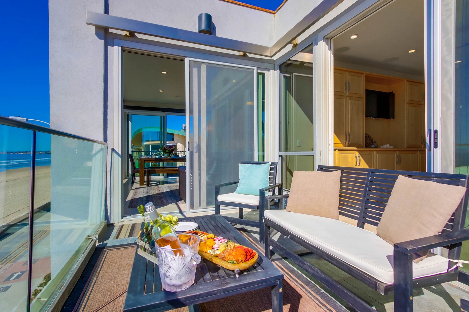 Oceanfront balcony