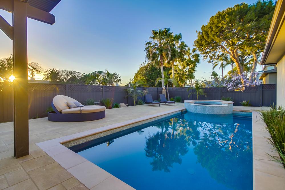 Backyard pool area