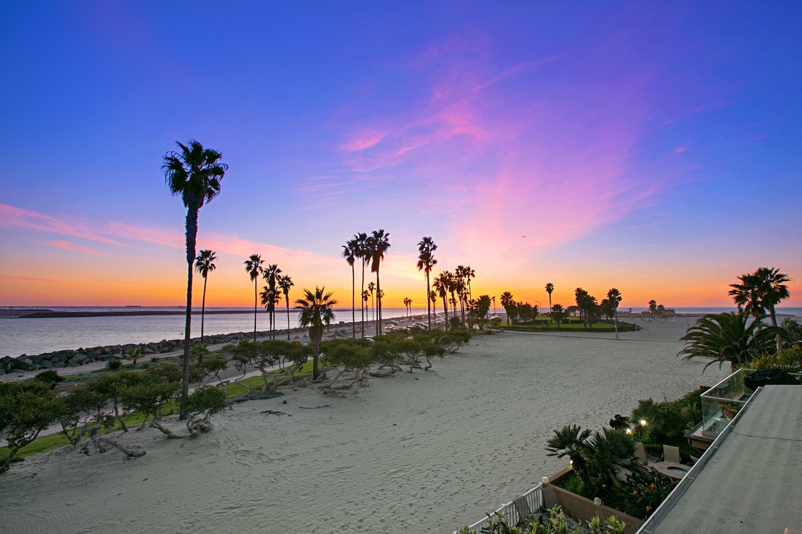 Sunset over South Mission Beach