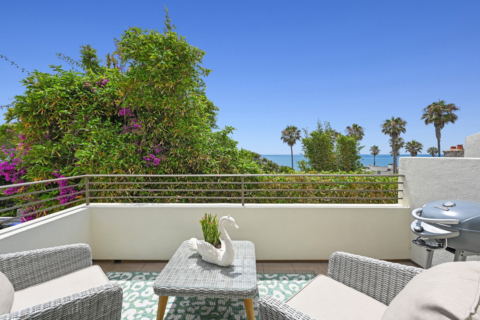 Sunny west facing balcony