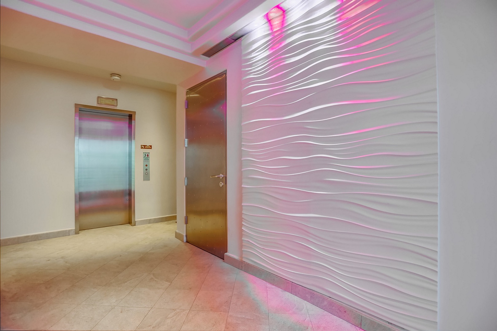 Elevator in the ground floor lobby