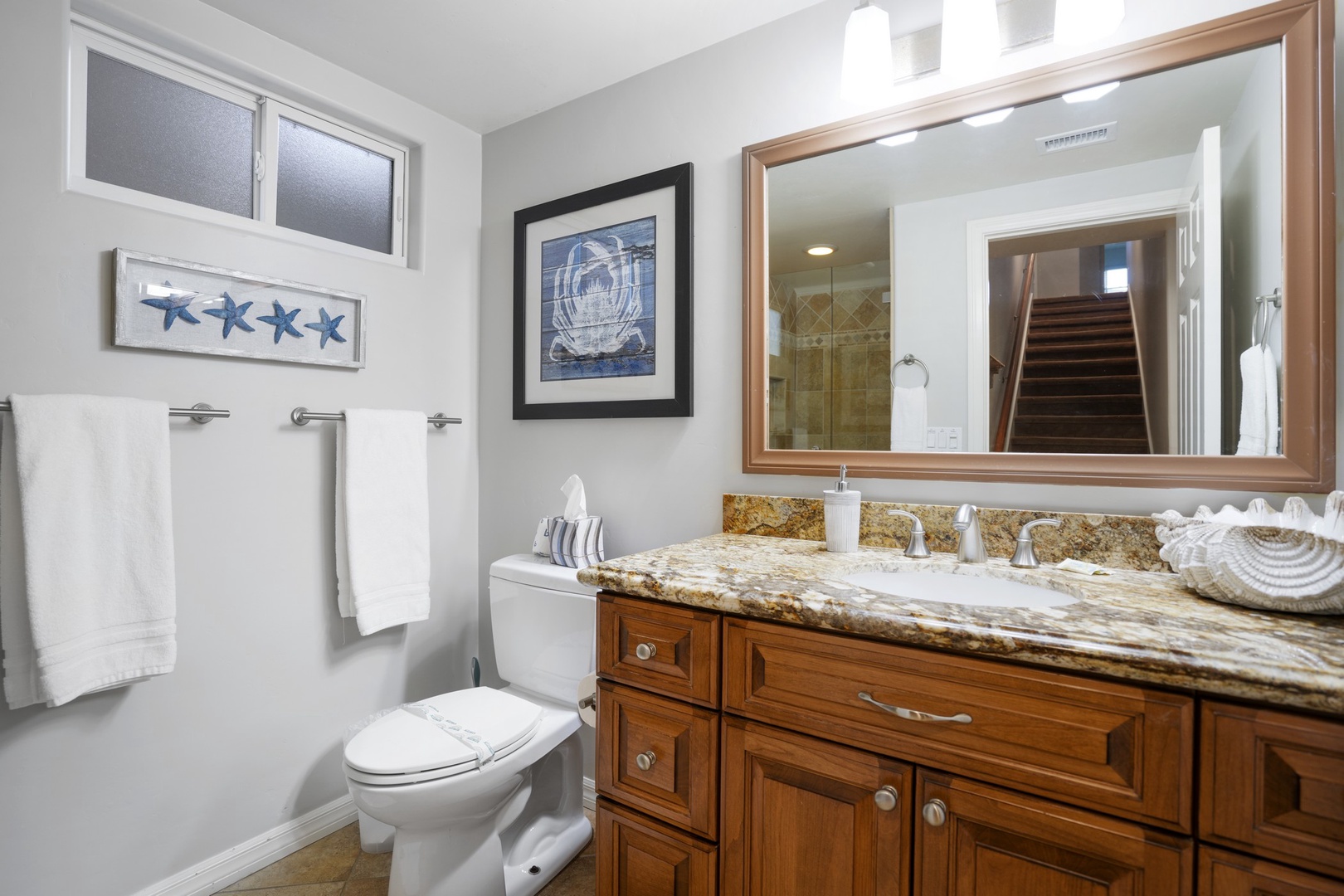 Ground level bathroom