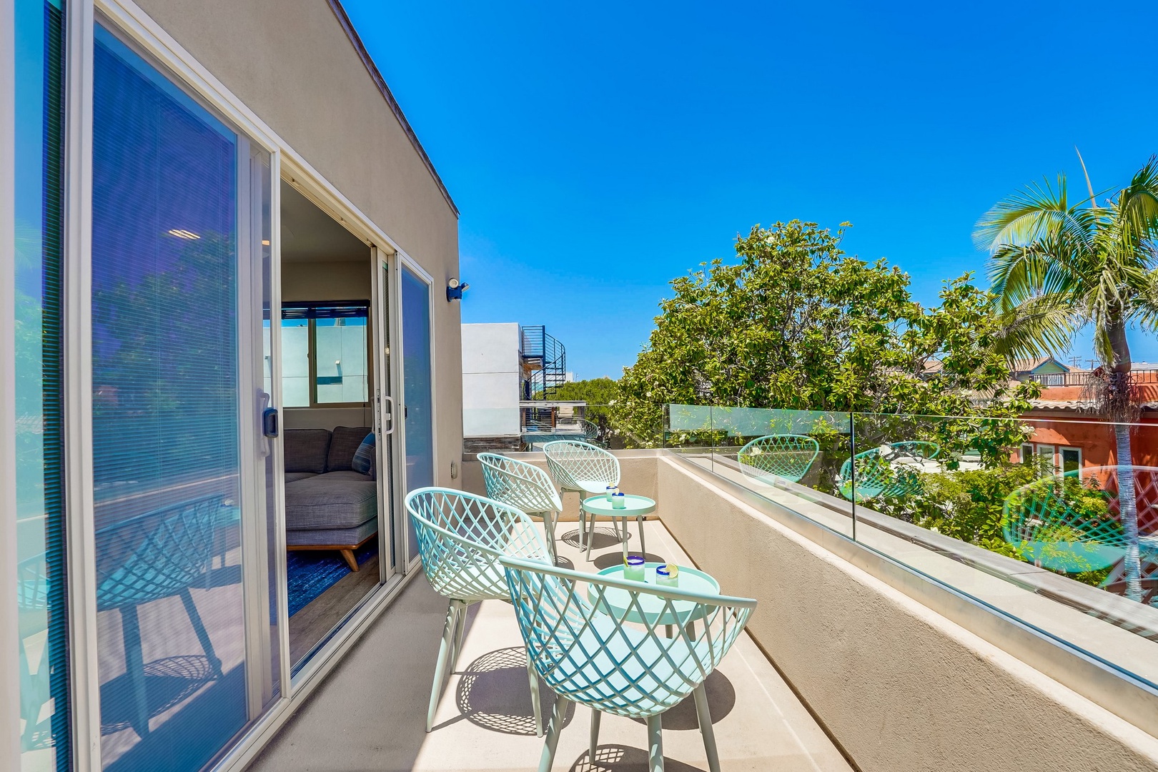 Balcony off of living room area