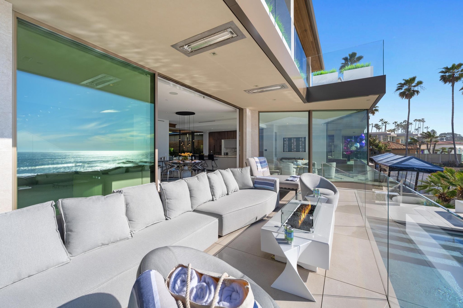 Pool deck with lounge seating