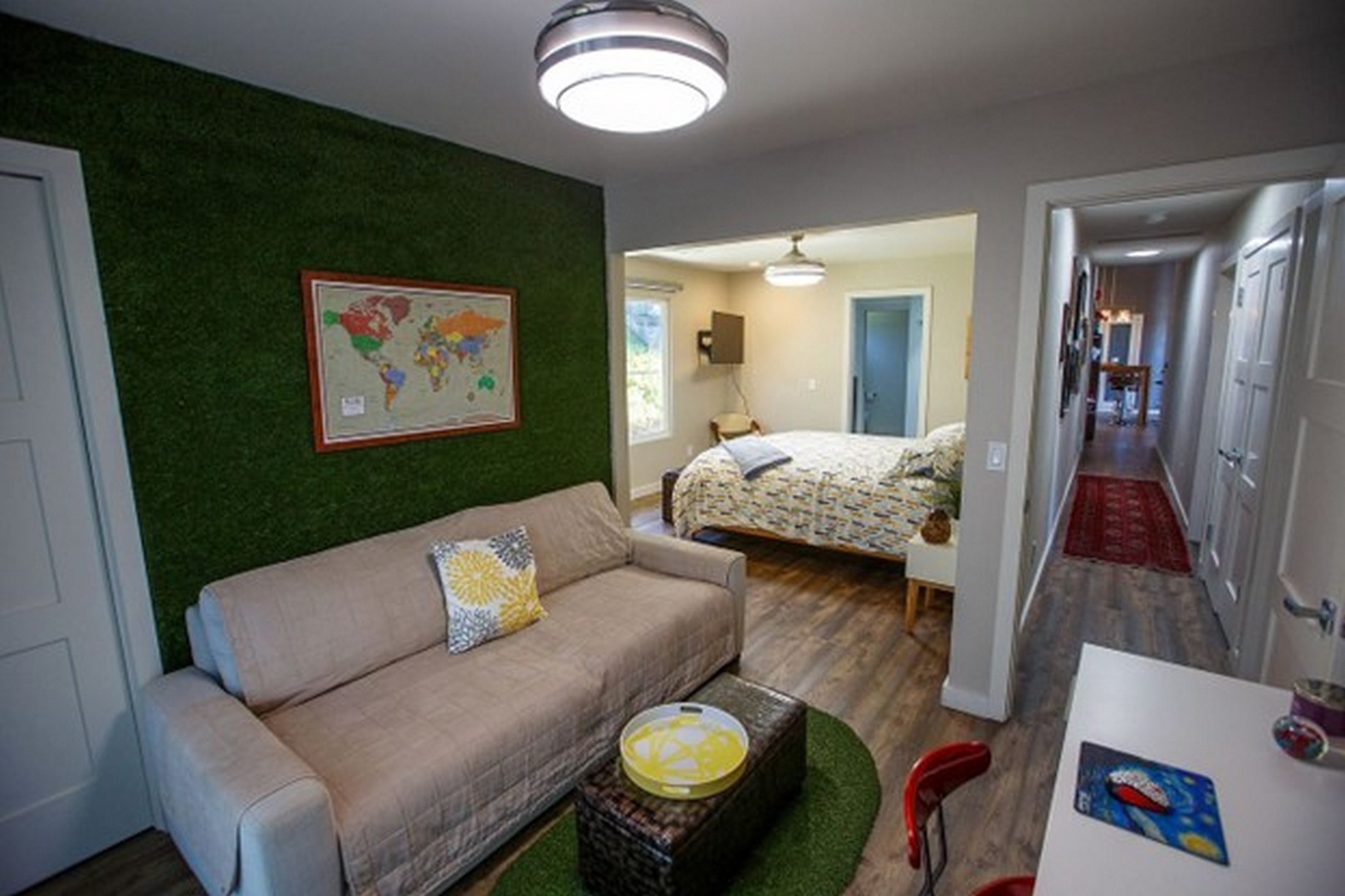 Den with sofa sleeper