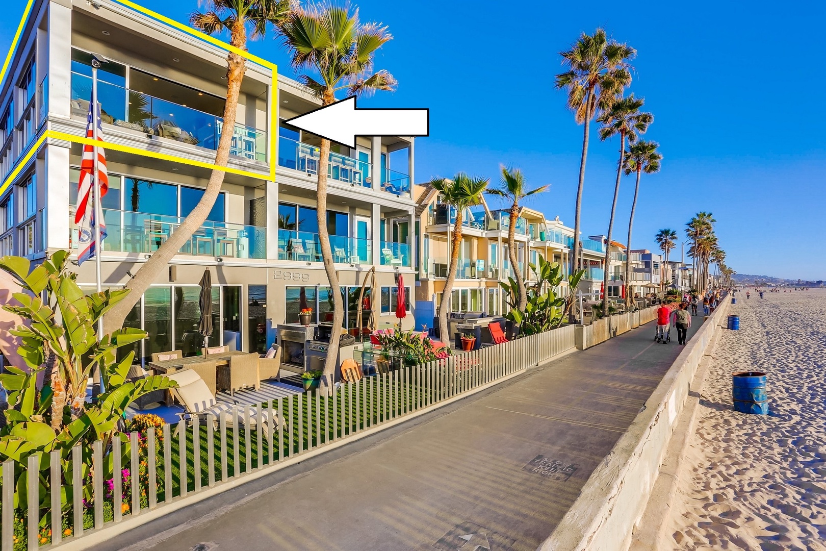 3rd level corner unit on the boardwalk