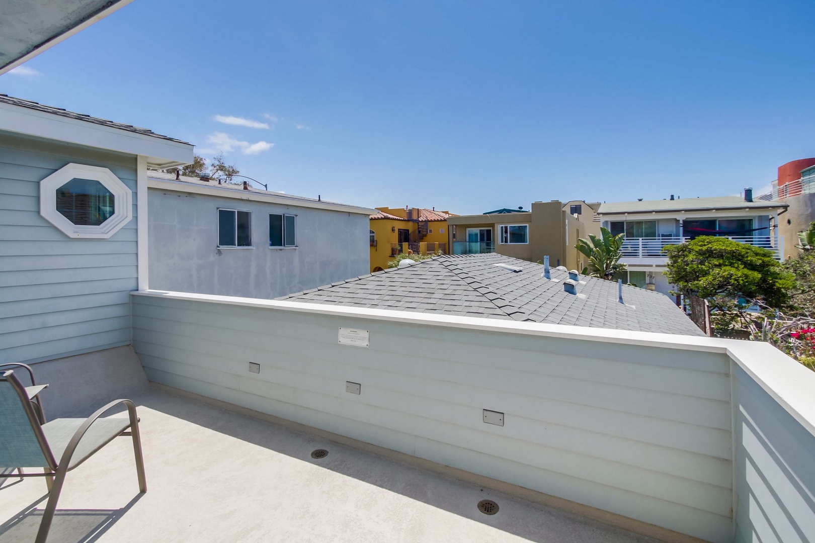 Sunny deck on the second level