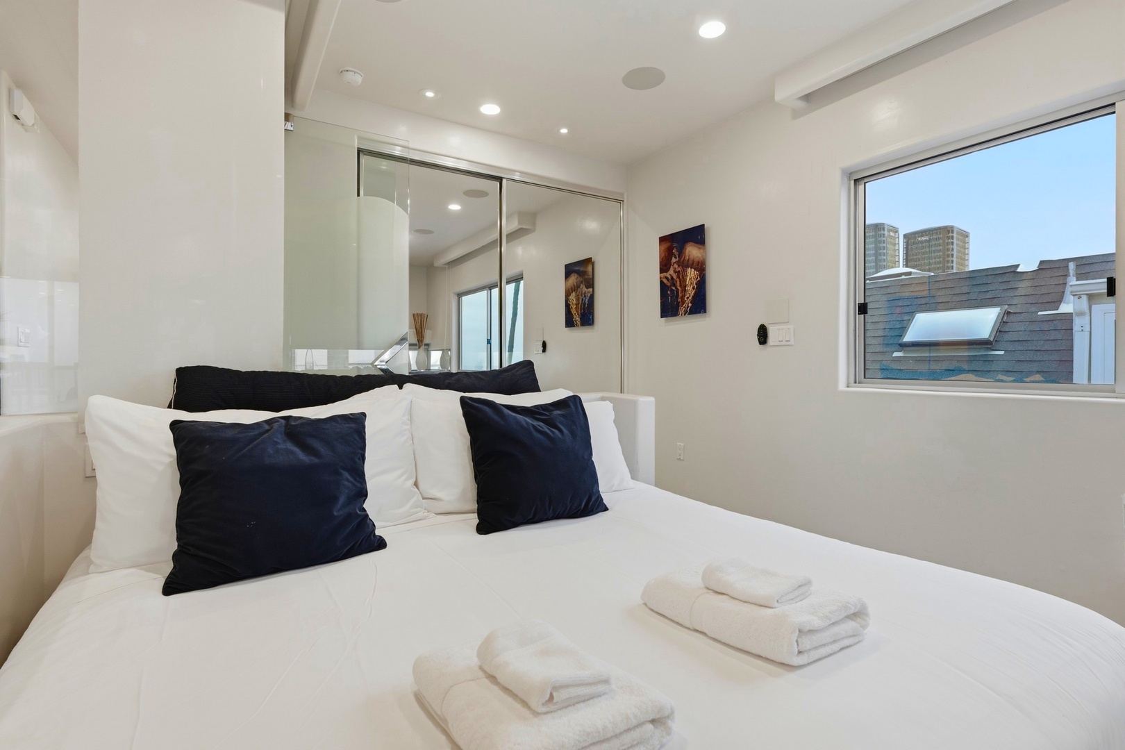 Sink into crisp white linens
