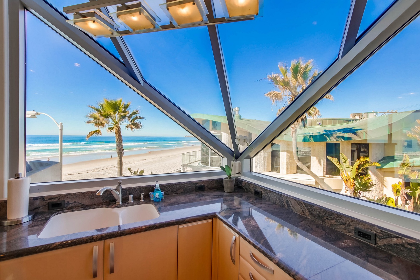 Ocean views from the kitchen