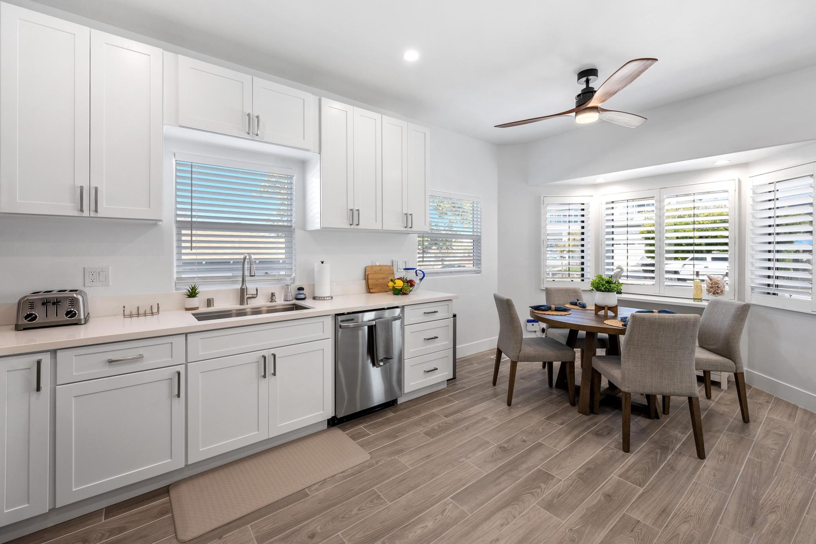 Kitchen and dining area