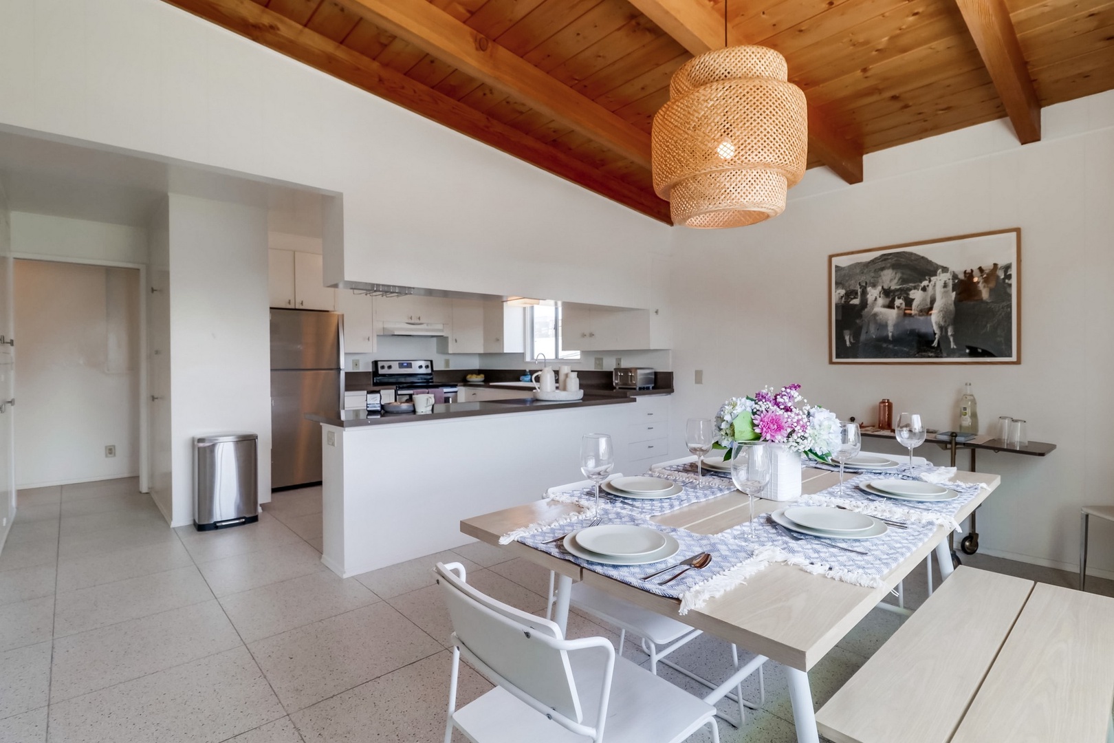 Kitchen and dining area