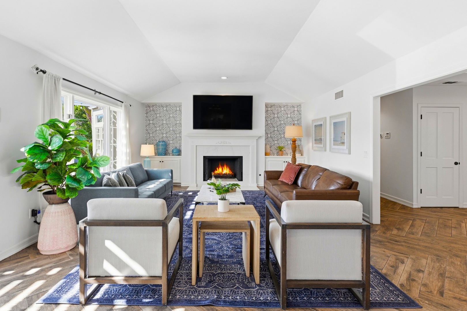 Formal Living Room with fireplace